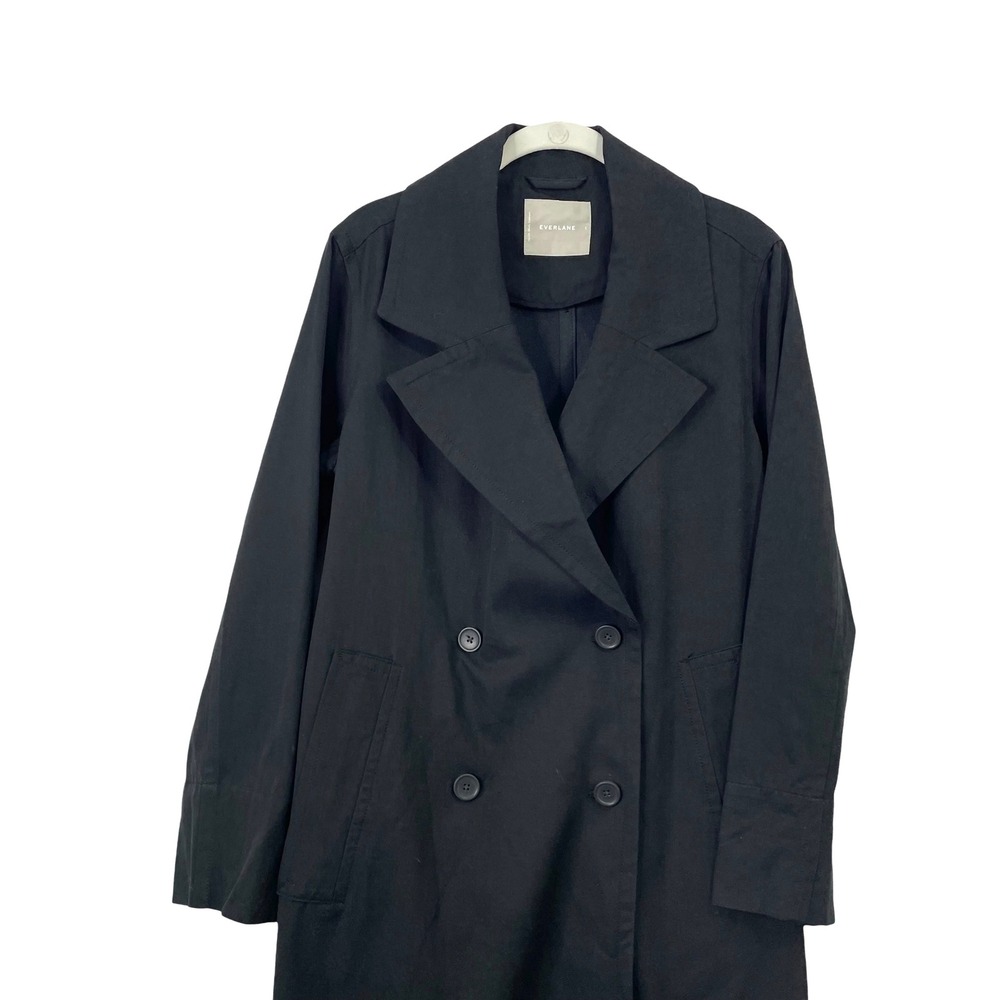 Everlane Drape‎ trench coat Size S black - Picture 4 of 10